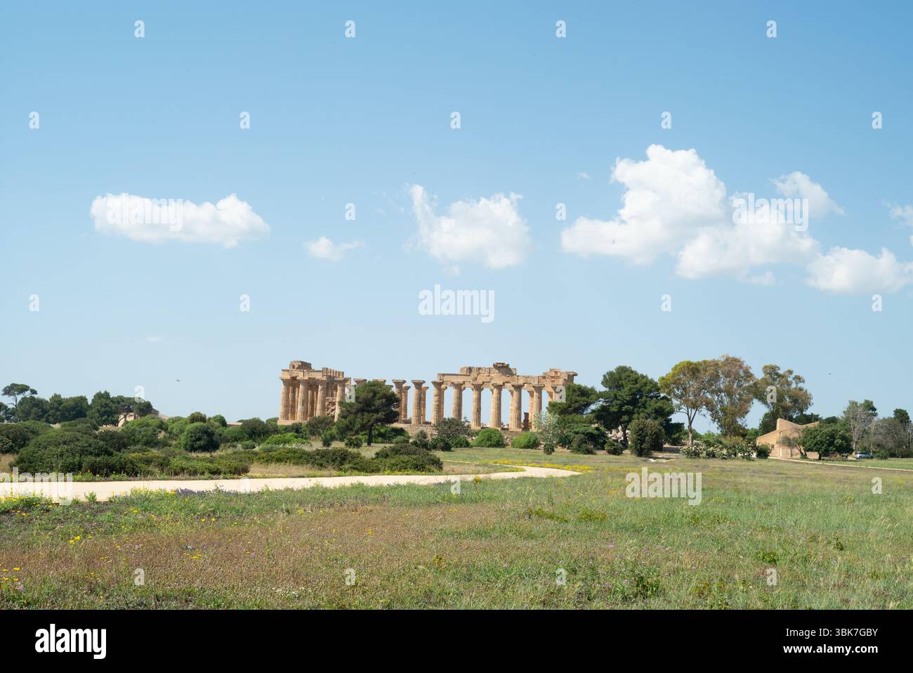 Italie, Sicile : Selinunte, ruines grecques et romaines anciennes, Temple E, Banque D'Images