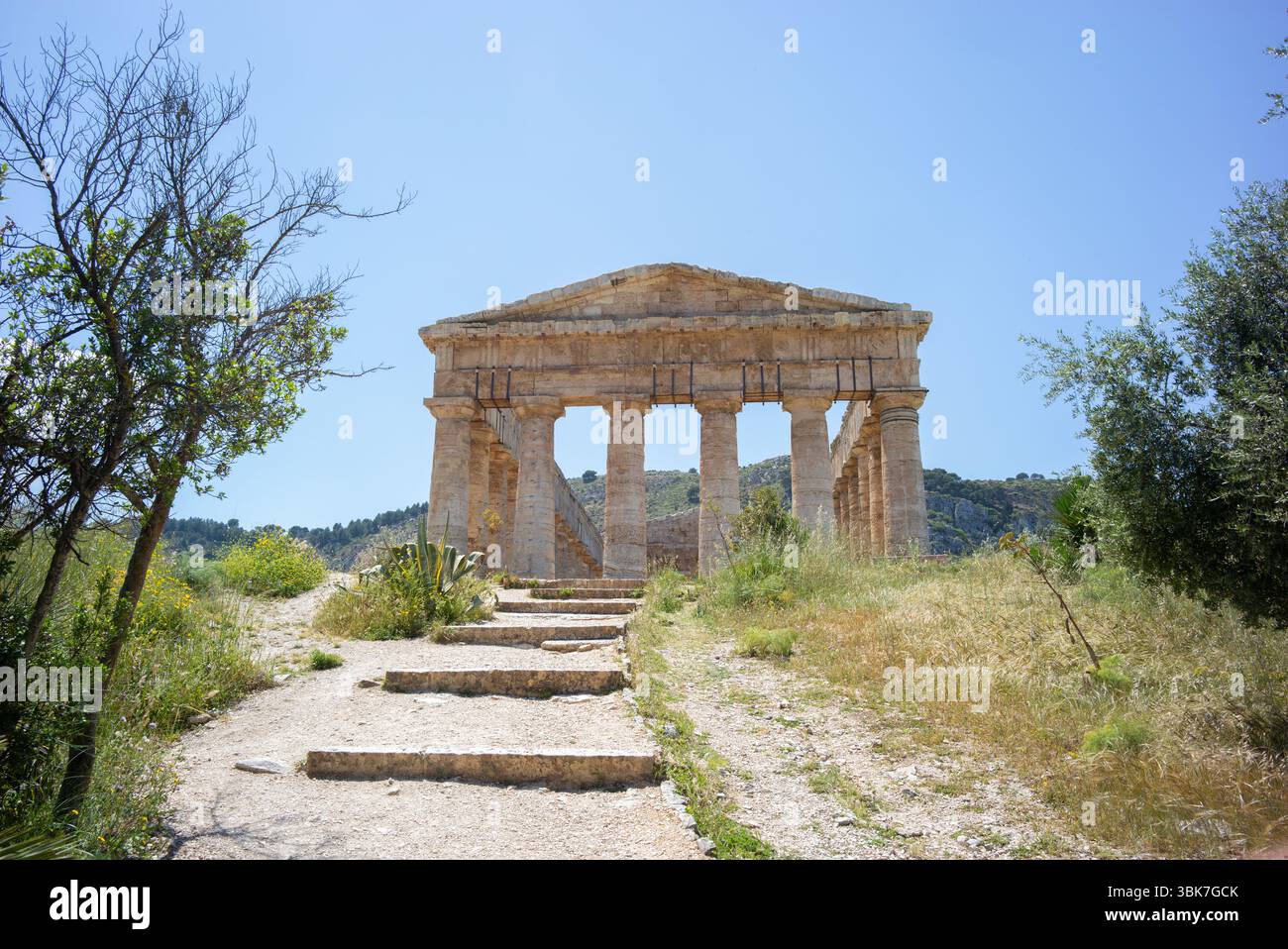 Italie, Sicile, Segesta, temple dorique Banque D'Images