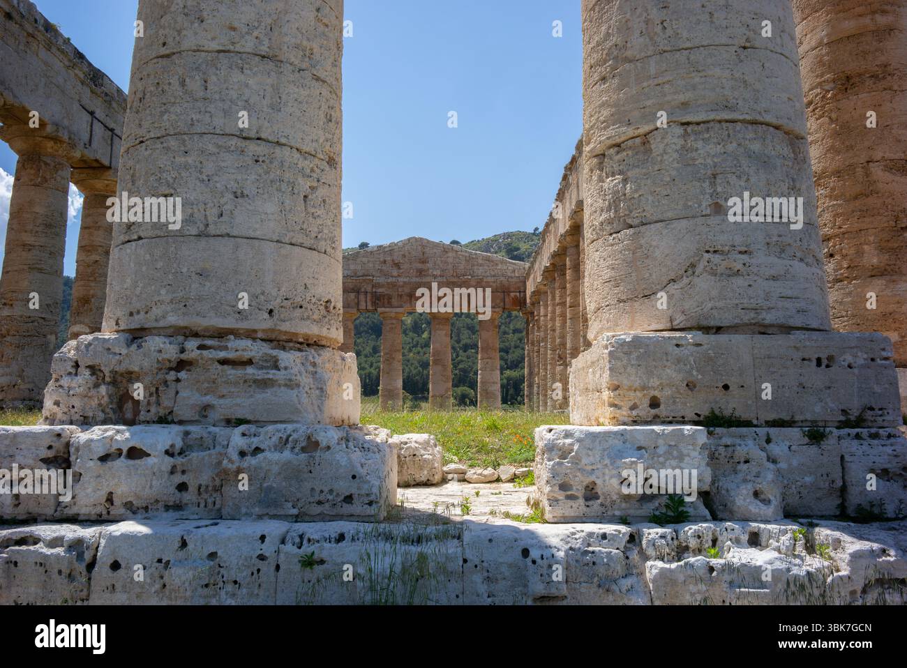 Italie, Sicile, Segesta, temple dorique Banque D'Images