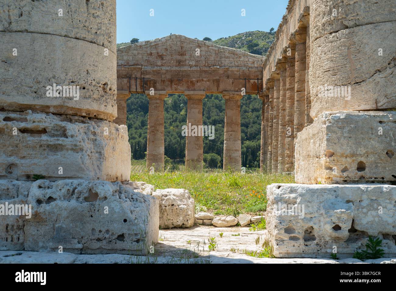 Italie, Sicile, Segesta, temple dorique Banque D'Images