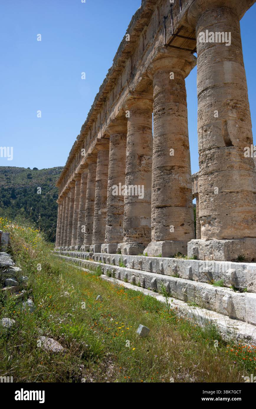 Italie, Sicile, Segesta, temple dorique Banque D'Images