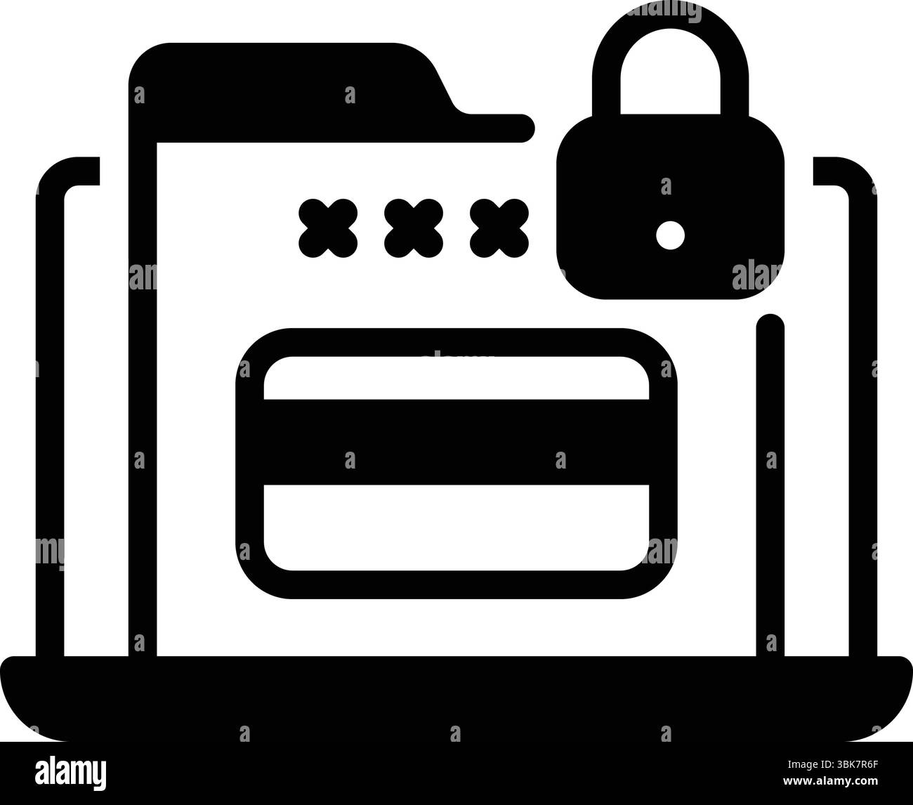 Icône pour un paiement sécurisé, sécurisé Illustration de Vecteur
