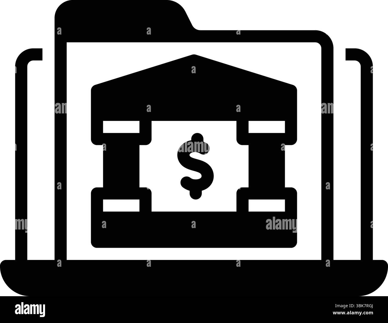 Icône pour les services bancaires en ligne Illustration de Vecteur