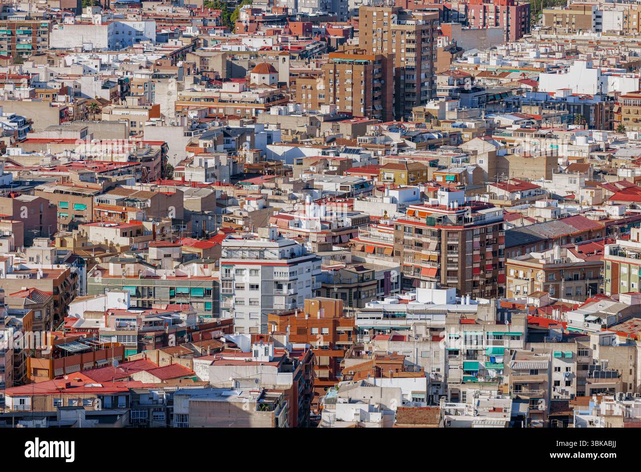 Vue aérienne de la ville européenne avec appartements et maisons en gros plan Banque D'Images