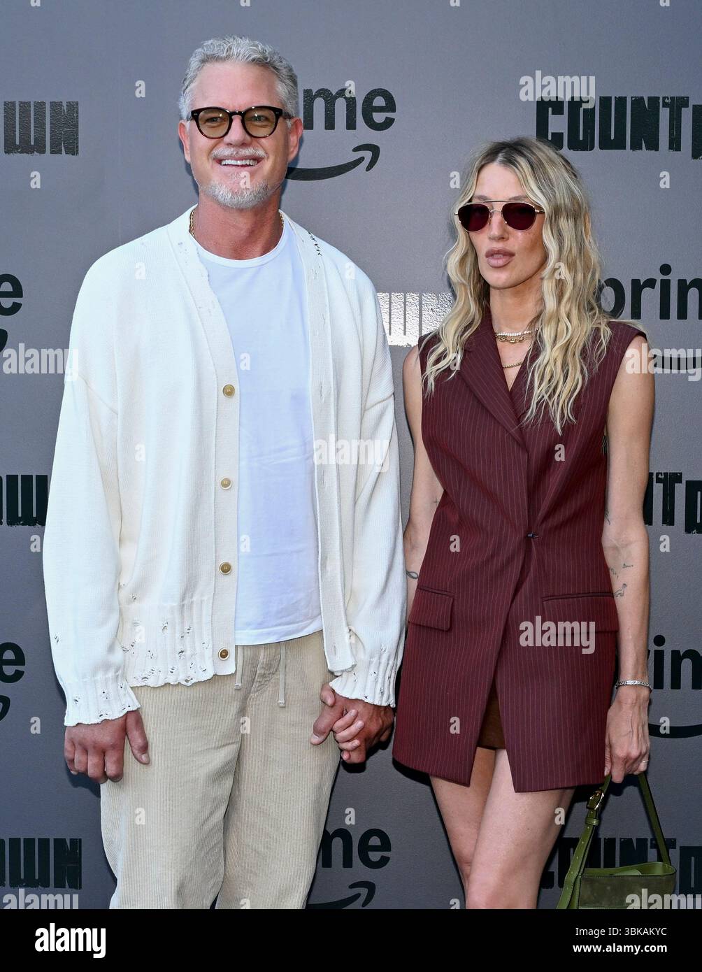18 juin 2025, Hollywood, Californie, États-Unis : Eric Dane et Janell Shirtcliff assistent à la première à Los Angeles de « Countdown » de Prime Video (Credit image : © Billy Bennight/ZUMA Press Wire) USAGE ÉDITORIAL SEULEMENT ! Non destiné à UN USAGE commercial ! Banque D'Images