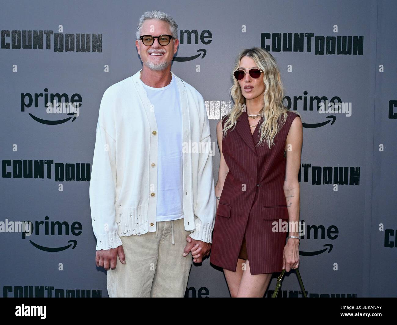 18 juin 2025, Hollywood, Californie, États-Unis : Eric Dane et Janell Shirtcliff assistent à la première à Los Angeles de « Countdown » de Prime Video (Credit image : © Billy Bennight/ZUMA Press Wire) USAGE ÉDITORIAL SEULEMENT ! Non destiné à UN USAGE commercial ! Banque D'Images