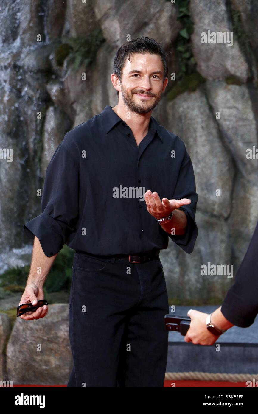 Jonathan Bailey à la première allemande de Jurassic World au Zoo Palast de Berlin le 18 juin 2025 Banque D'Images