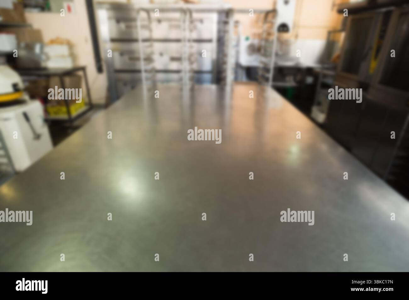 Comptoir dans la cuisine commerciale Banque D'Images