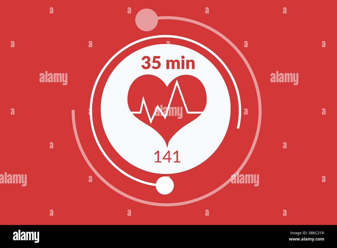 Composite numérique de l'icône du coeur Banque D'Images