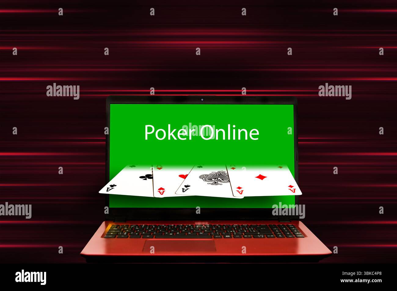 jeu de poker en ligne et concept de casino en ligne Banque D'Images