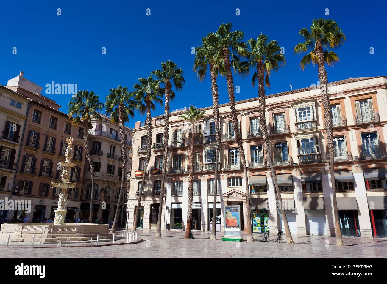 Place de la Constitution, Malaga, Andalousie, Espagne Banque D'Images