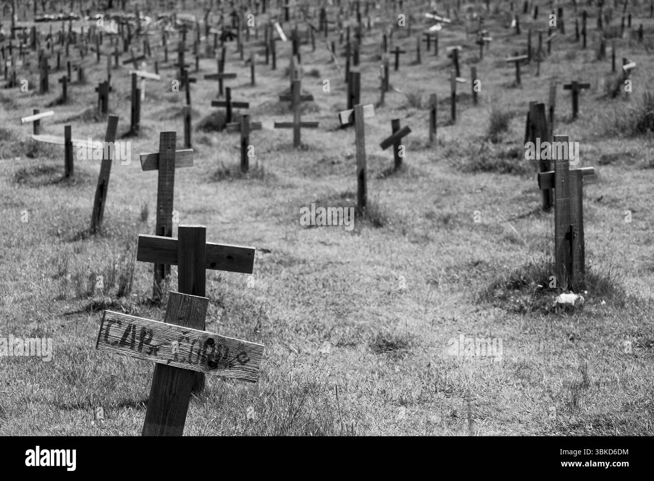 Cimetière de Sad Hill, Santo Domingo de silos, Burgos, Castilla y Leon, Espagne Banque D'Images