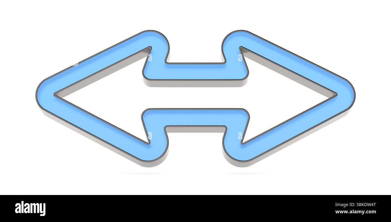 flèche sur fond blanc. Illustration 3D isolée Banque D'Images