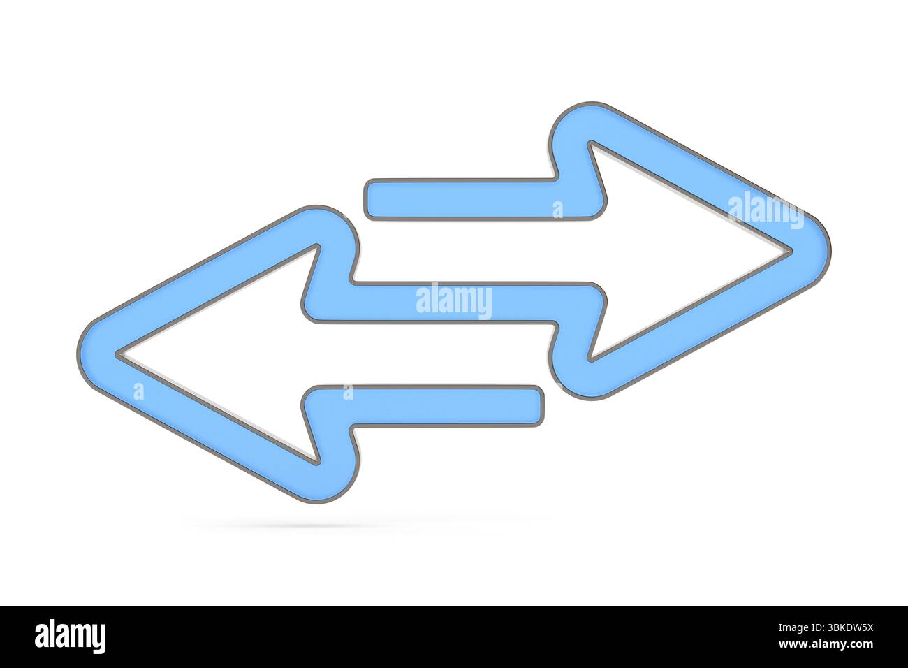 flèche sur fond blanc. Illustration 3D isolée Banque D'Images