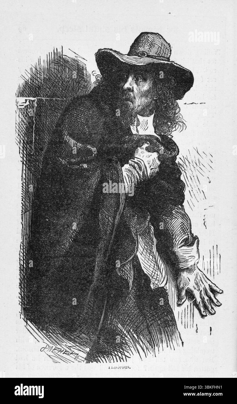 Gravure sur bois de Timorous du livre de John Bunyan The Pilgrim's Progress Banque D'Images