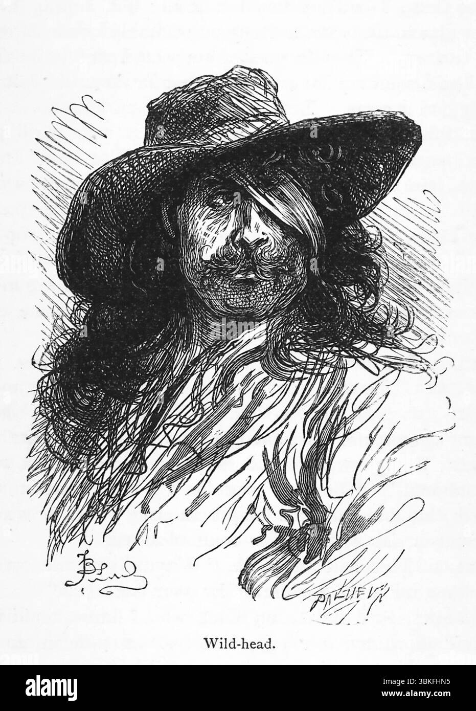 Gravure sur bois de Wild-head du livre de John Bunyan The Pilgrim's Progress Banque D'Images