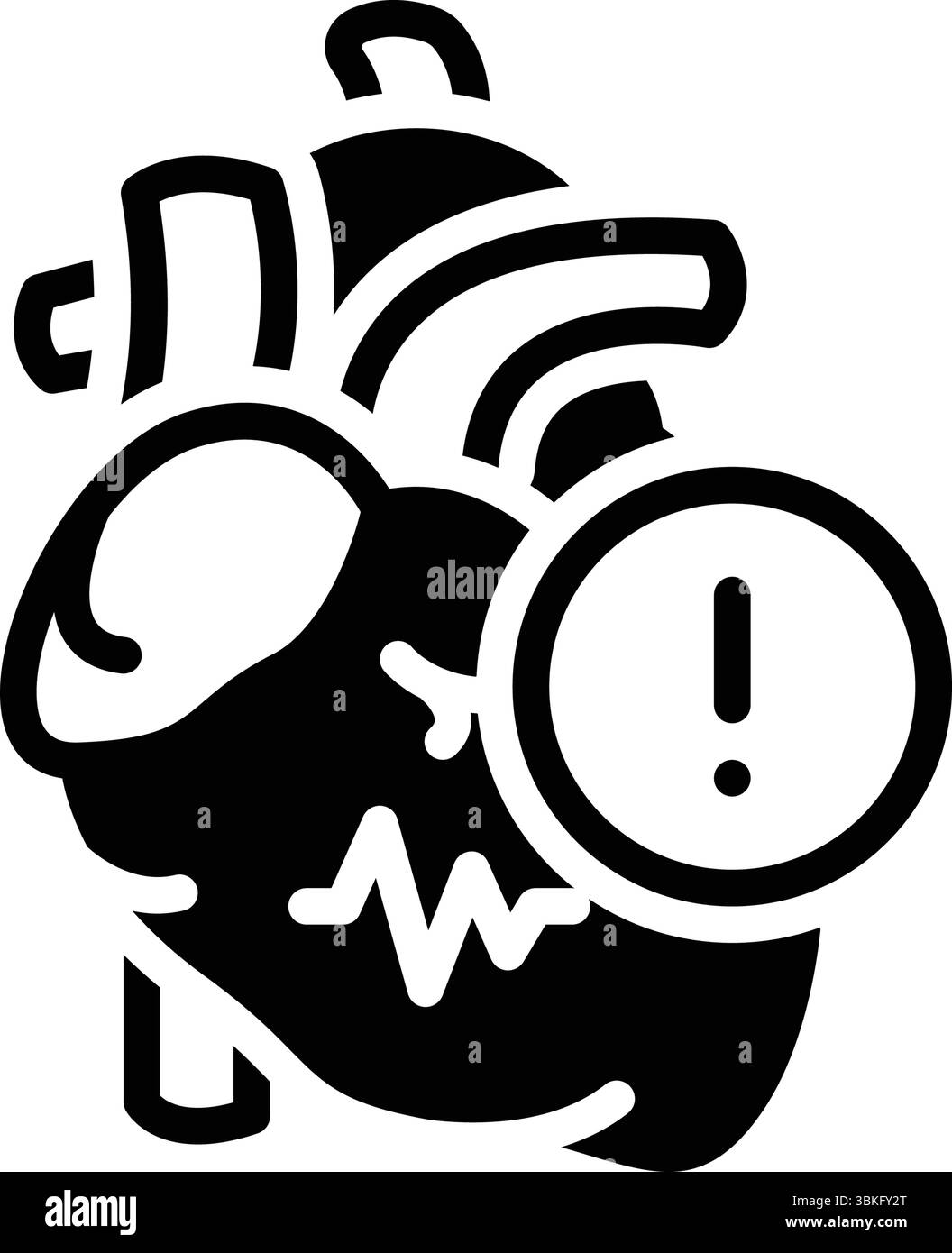 Icône pour maladie cardiaque, coeur Illustration de Vecteur