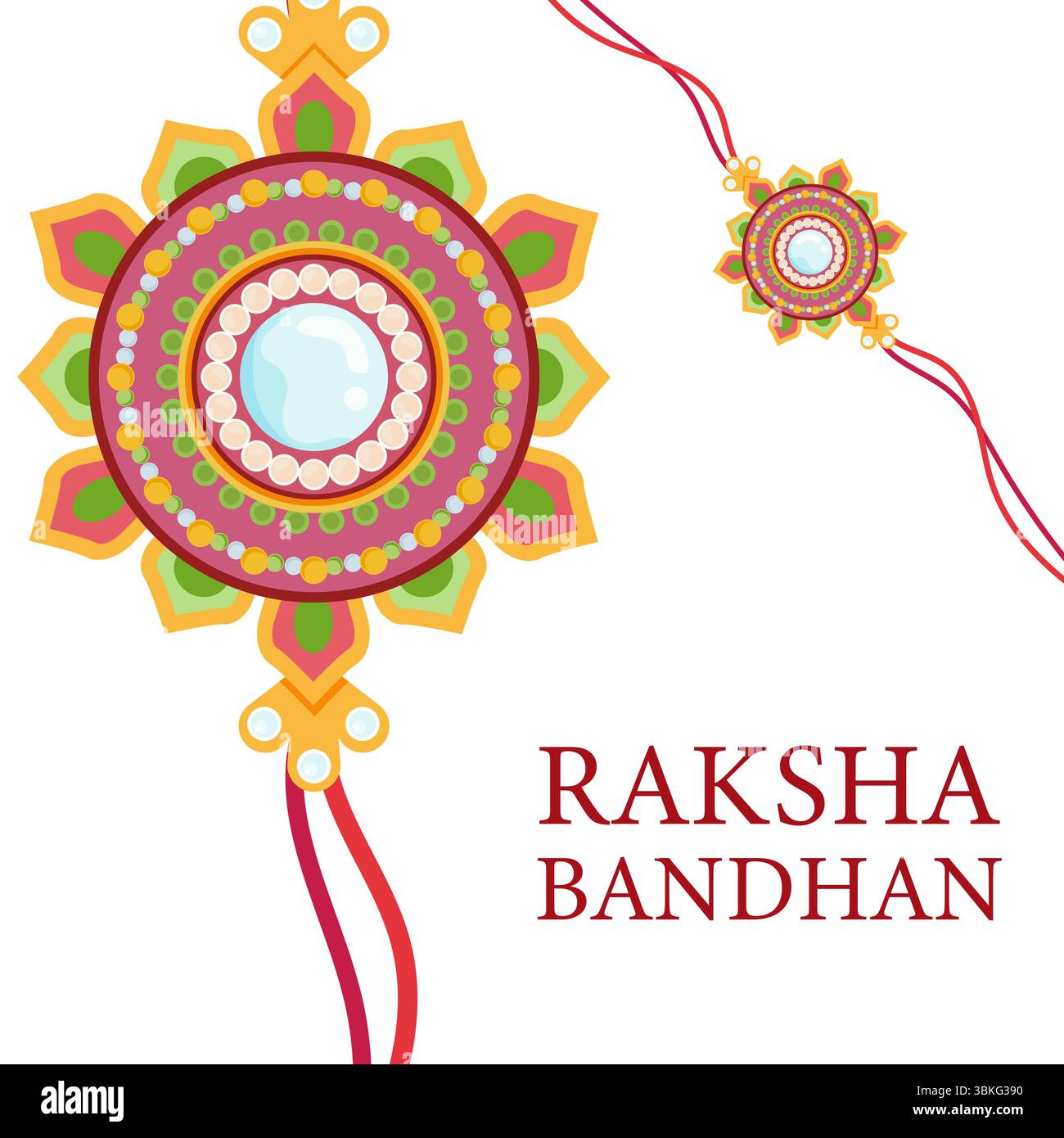 illustration du festival raksha bandhan dans un design plat Illustration de Vecteur