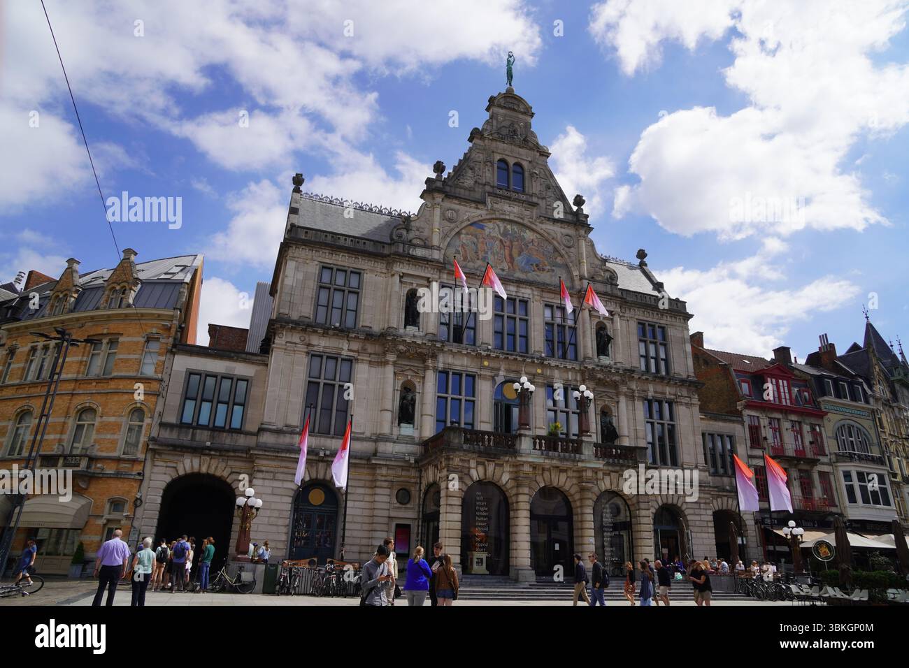 La façade du Théâtre royal néerlandais, Gand, Belgique Banque D'Images