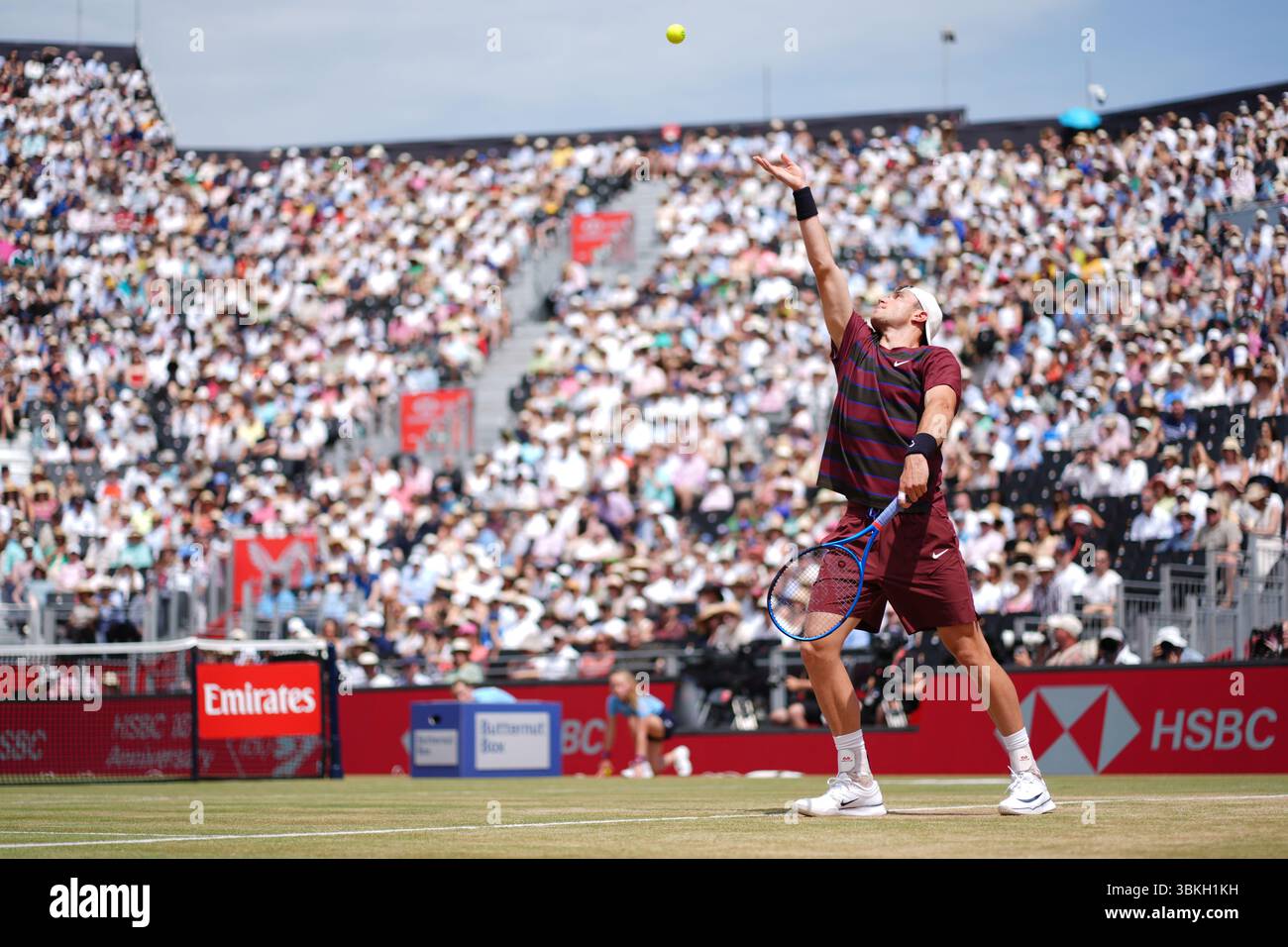 Jack Draper participe au treizième jour des Championnats HSBC au Queen's Club de Londres. Date de la photo : samedi 21 juin 2025. Banque D'Images