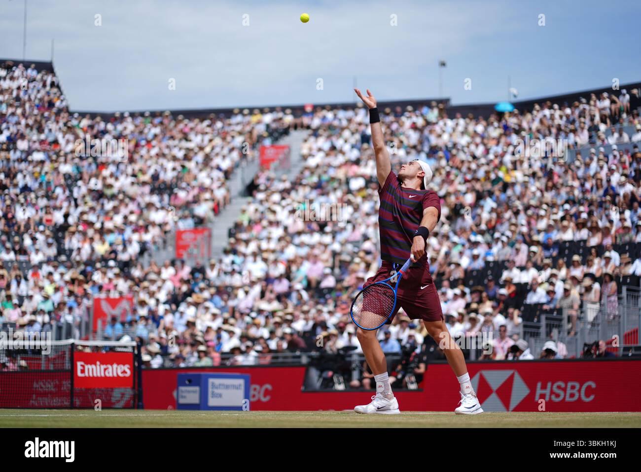 Jack Draper participe au treizième jour des Championnats HSBC au Queen's Club de Londres. Date de la photo : samedi 21 juin 2025. Banque D'Images