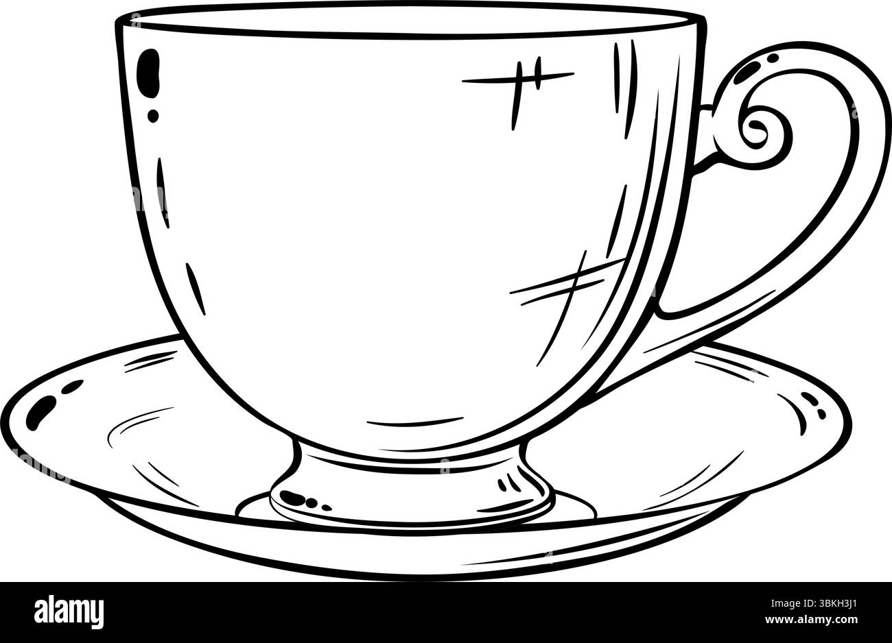 Tasse de vecteur de thé isolé pour la conception et la décoration pour cafétéria, affiches, bannières, cartes. Tasse de boisson chaude réchauffant l'hiver. Aperçu des boissons aromatisées I Illustration de Vecteur