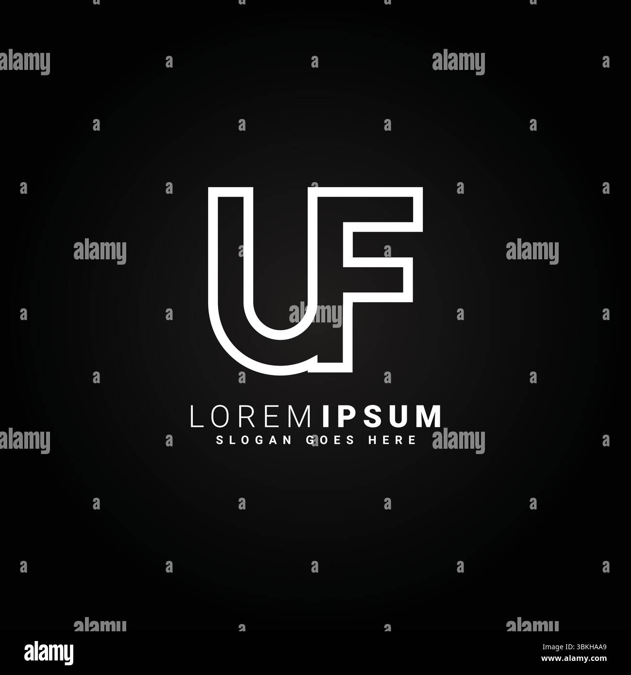 Modèle vectoriel pour lettre initiale UF logo - élégant logo monogramme pour Alphabet U et F. Illustration de Vecteur