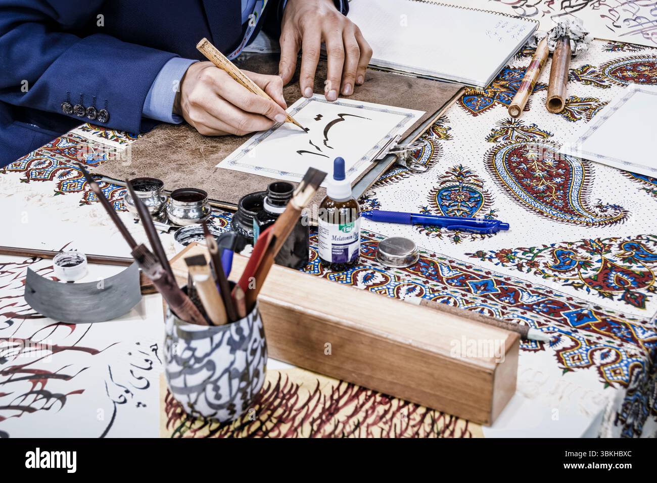 Madrid, Espagne, 23 janvier 2025 : la Pause qui écrit mille ans de sagesse Banque D'Images