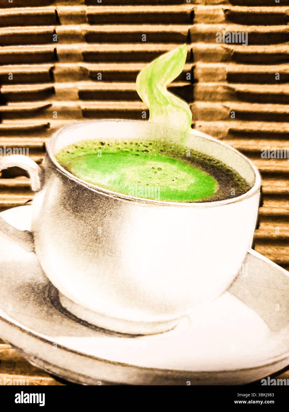 Une tasse de thé vert sain Banque D'Images