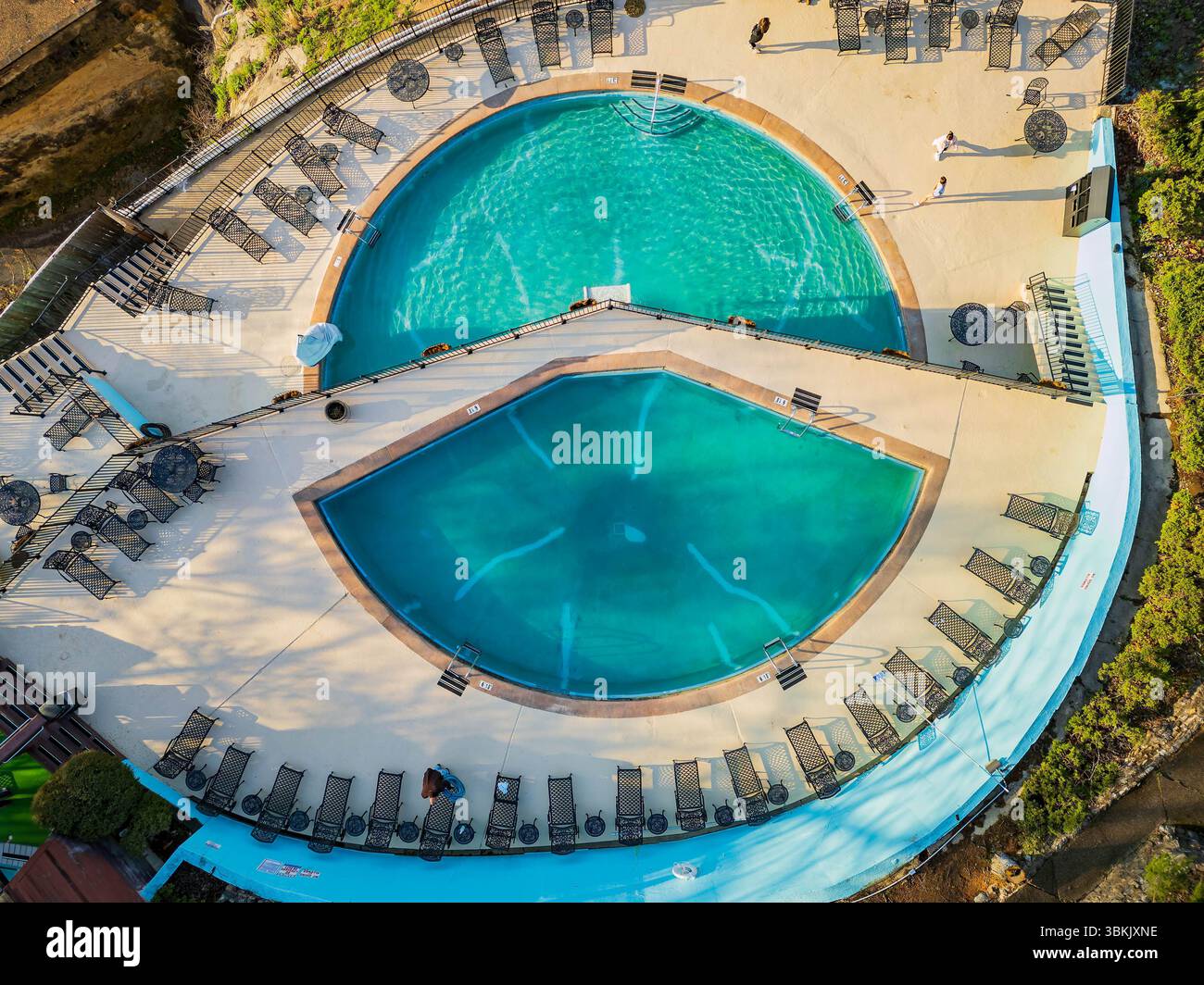 Vue aérienne de la piscine sur le toit d'Arlington à Arkansas Banque D'Images