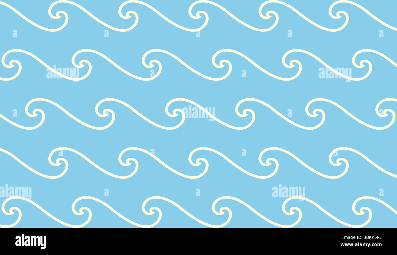 fond d'illustration de vecteur de texture bleu de vagues d'océan abstrait Illustration de Vecteur