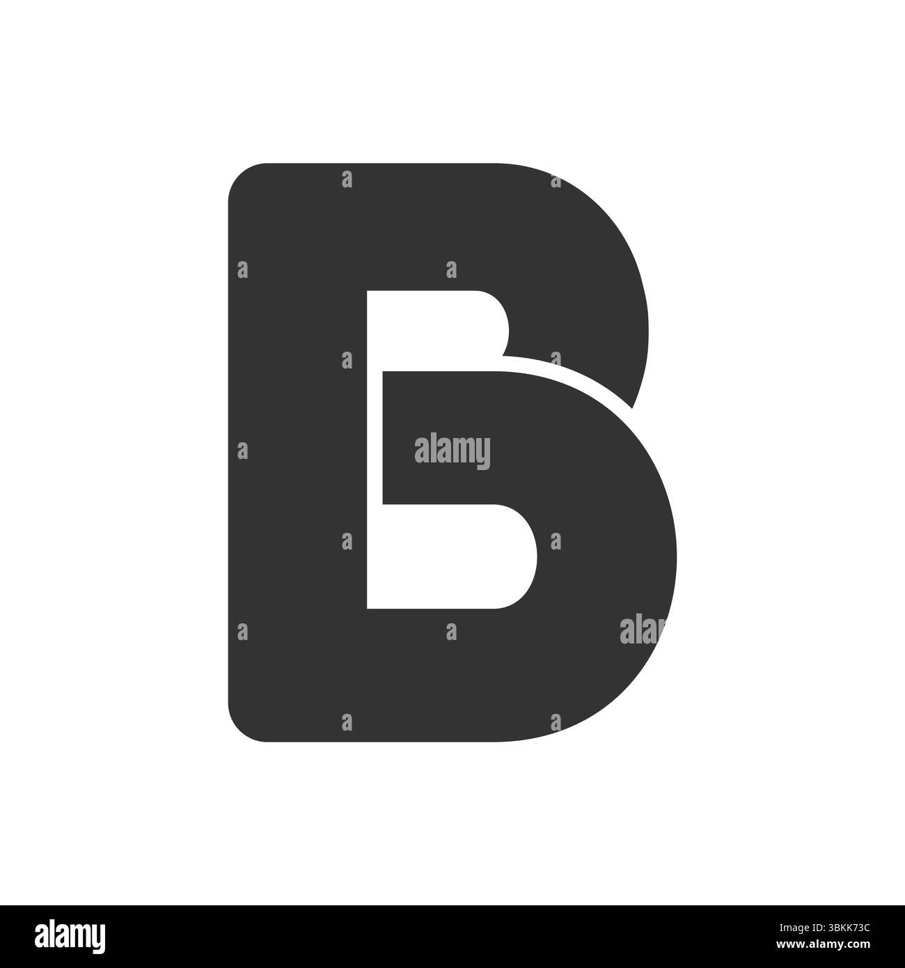 Dessin de logo abstrait représentant la lettre B avec la représentation combinée possible des lettres BP ou PB Illustration de Vecteur