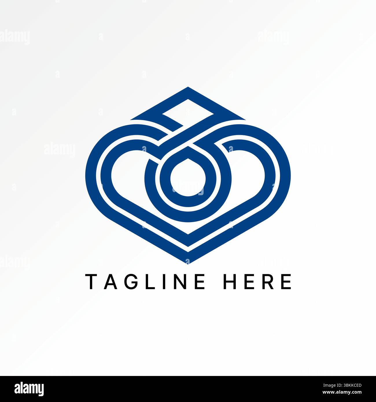 Conception de logo concept graphique créatif premium vecteur image stock top vendre amour symbole ligne art motif émotion coeur romance à joyeux décor calligraphie Illustration de Vecteur