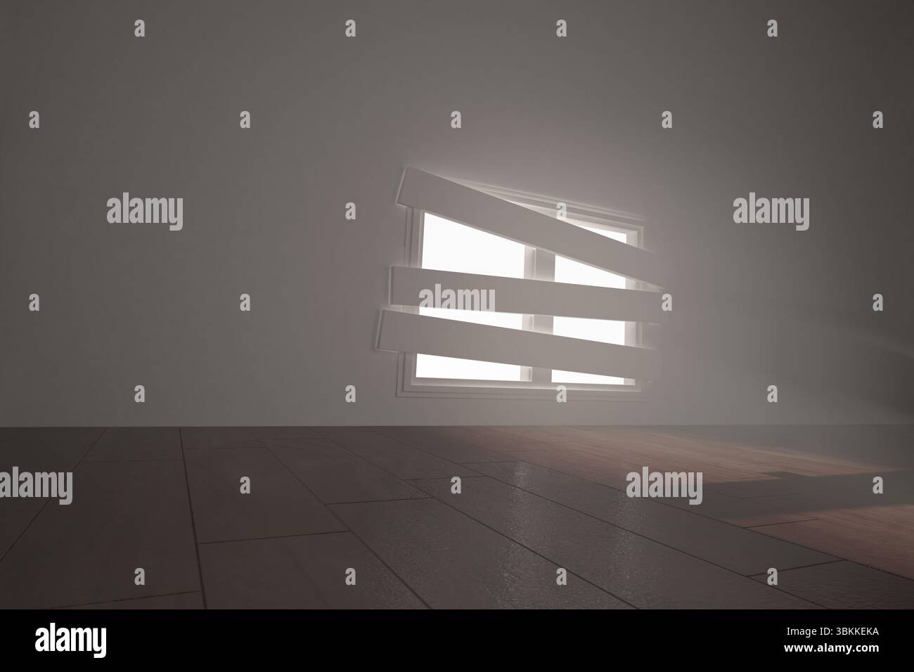 Généré numériquement avec fenêtre bordé Banque D'Images