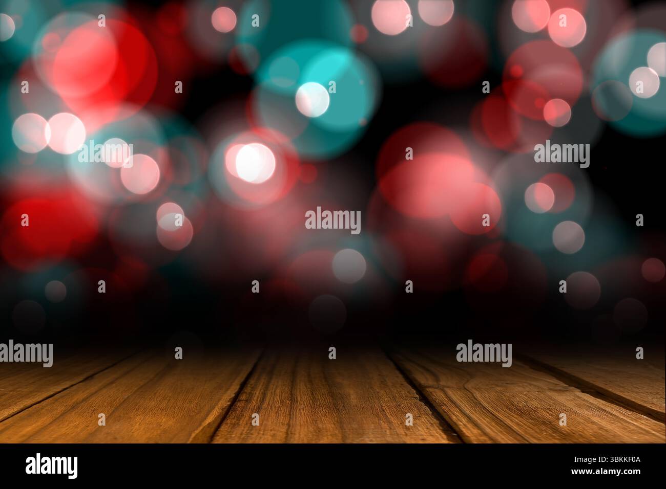 Design lumineux scintillant sur des planches Banque D'Images