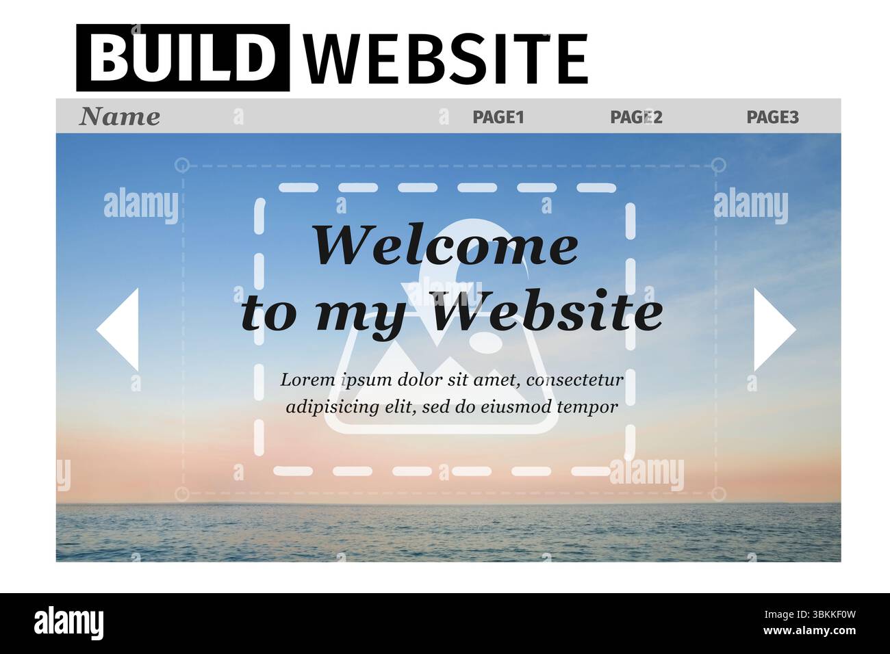 Image composite de l'interface du site de construction Banque D'Images