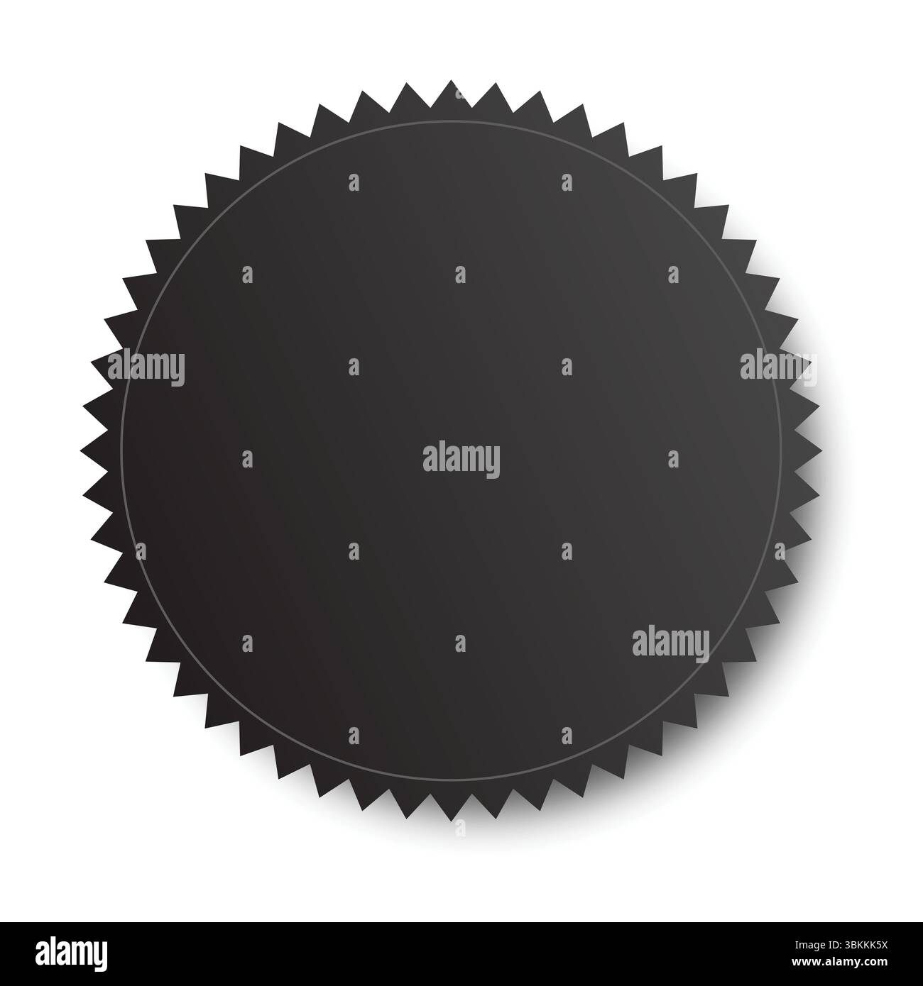 Image d'un cercle noir avec espace de copie sur fond blanc Banque D'Images