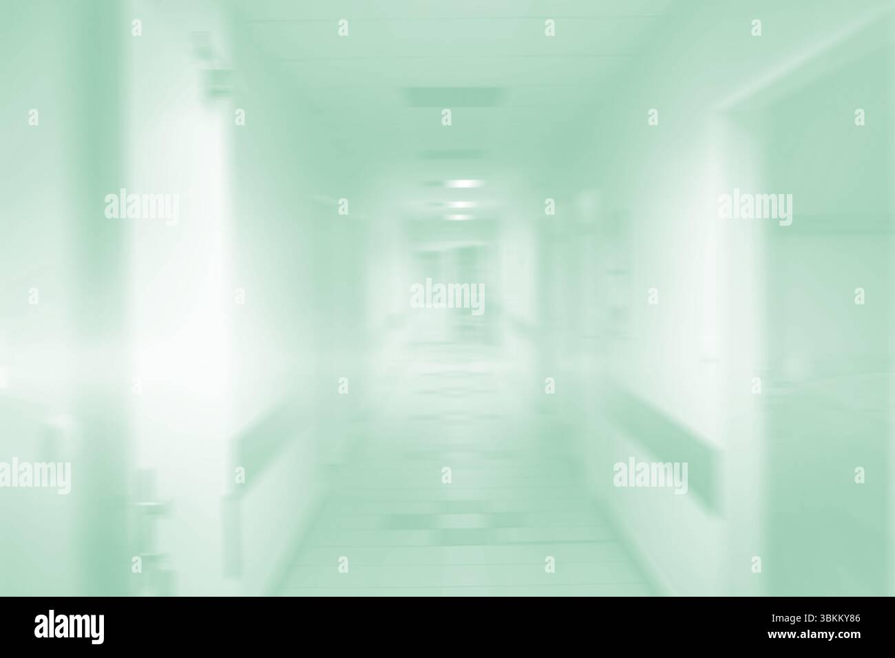 Image numérique composite d'un couloir hospitalier vide Banque D'Images