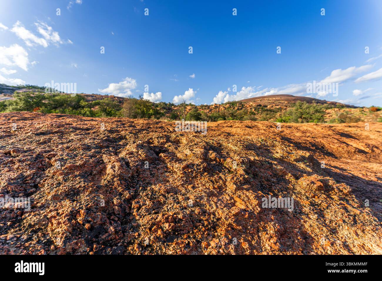 Vue panoramique de la zone naturelle d'Enchanted Rock State, Texas, États-Unis Banque D'Images