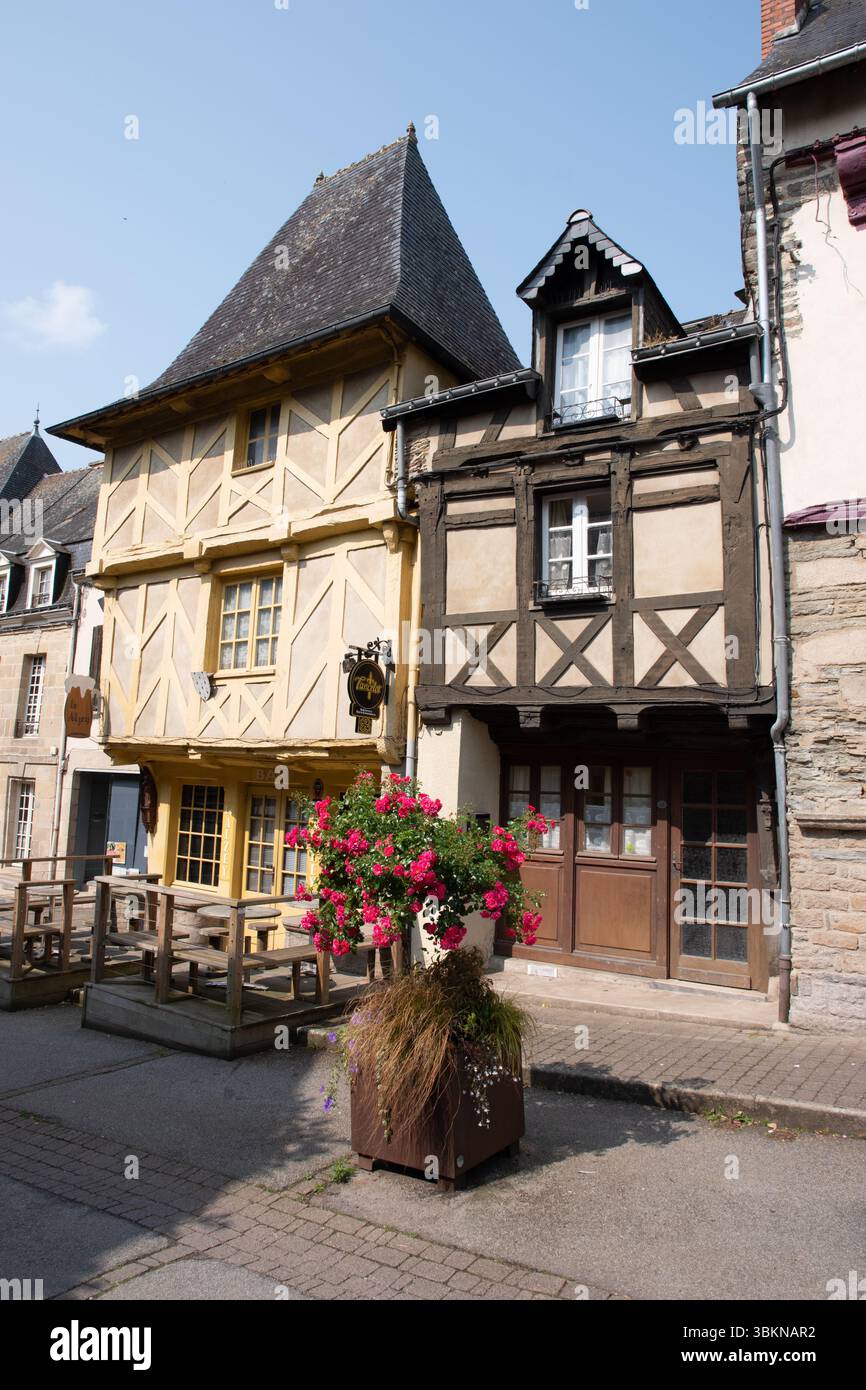 Bâtiments à pans de bois, rue Olivier de Clisson, Josselin Banque D'Images Bâtiments à pans de bois, rue Olivier de Clisson, Josselin Banque D'Images