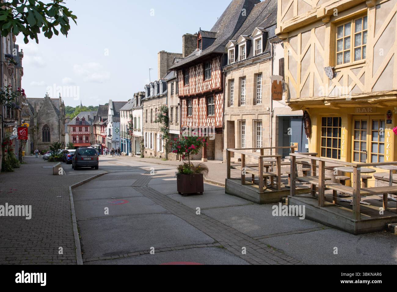 Bâtiments à pans de bois, rue Olivier de Clisson, Josselin Banque D'Images Bâtiments à pans de bois, rue Olivier de Clisson, Josselin Banque D'Images