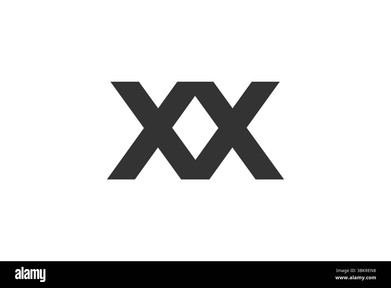 XX créatif géométrique initial basé sur un logo moderne et minimal. Lettre x x polices tendance. Design vectoriel techno élégant professionnel universel. Illustration de Vecteur