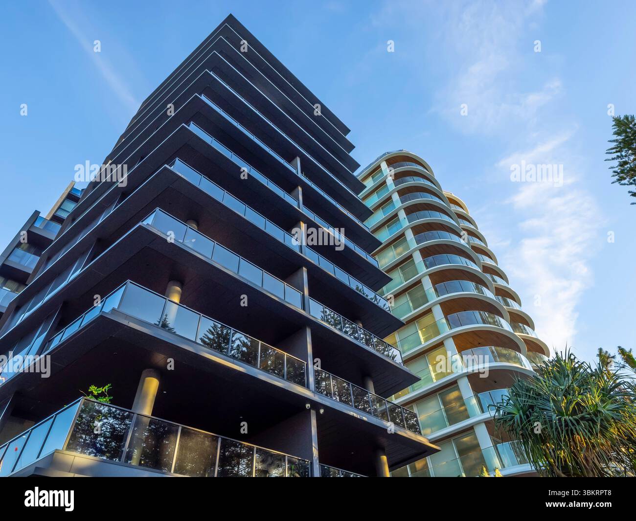 Nouveaux appartements à Rainbow Bay près de Coolangatta, Glod Coast, Queensland, Australie Banque D'Images