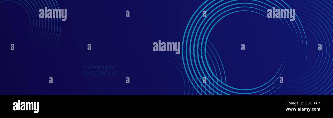 Fond de vecteur de gradient doux de forme de courbe d'onde bleu foncé abstrait. Bannières avec un fond fluide. cercles de ligne, relaxant et tranquille Illustration de Vecteur