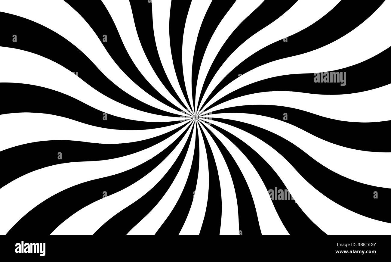 Rétro vintage rayons de soleil Sunburst gris gris grunge fond de texture. Spirale noire ondulée Sun Burst bandes dessinées radiales à rayures spirales Illustration de Vecteur