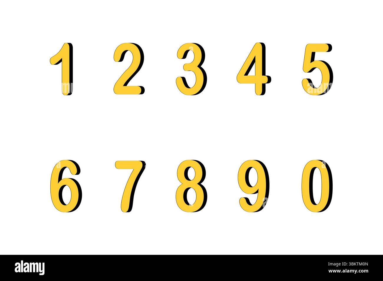 Jeu de chiffres colorés. Illustration vectorielle. Éléments de modèle pour carte de vœux, conception Web. Mathématiques éducation jeux pour enfants Illustration de Vecteur