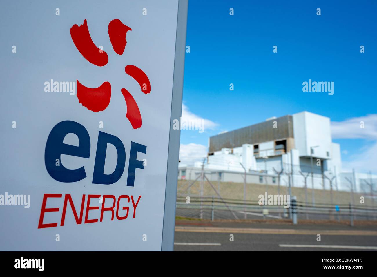 Vue de la centrale nucléaire EDF Torness à Dunbar East Lothian, Écosse, Royaume-Uni Banque D'Images