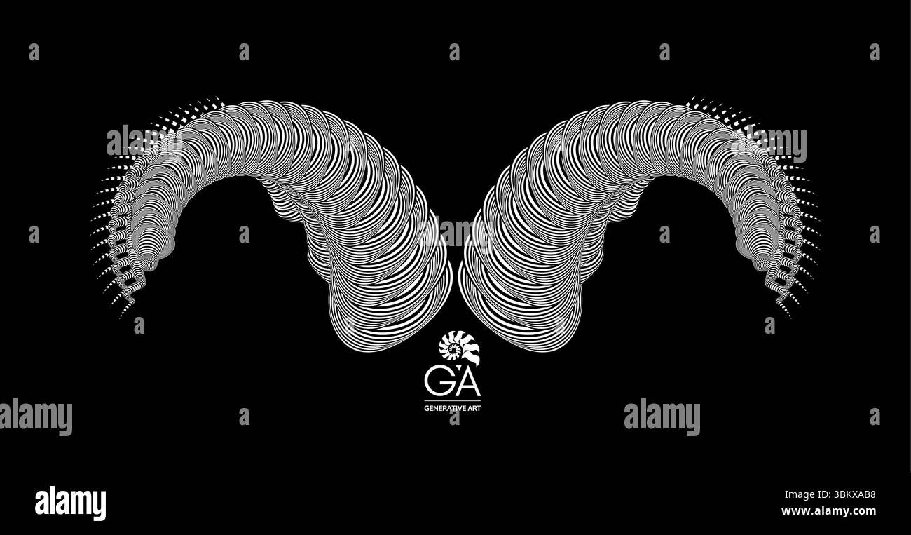 Noir et blanc. Modèle avec illusion d'optique. Résumé fond rayé. Vector illustration. Illustration de Vecteur