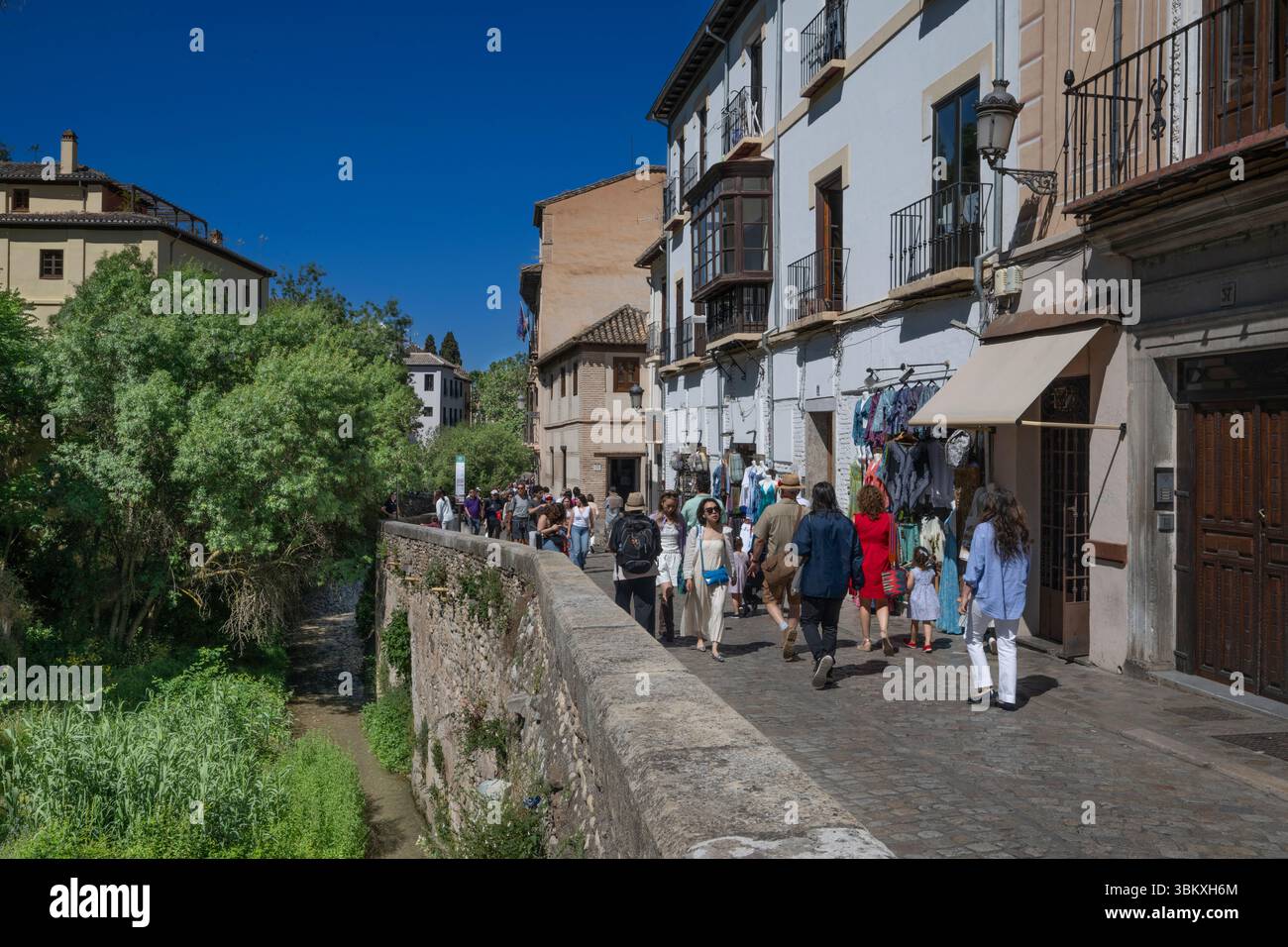Carrera del Darro, Albaicin, Grenade Andalousie Espagne Banque D'Images