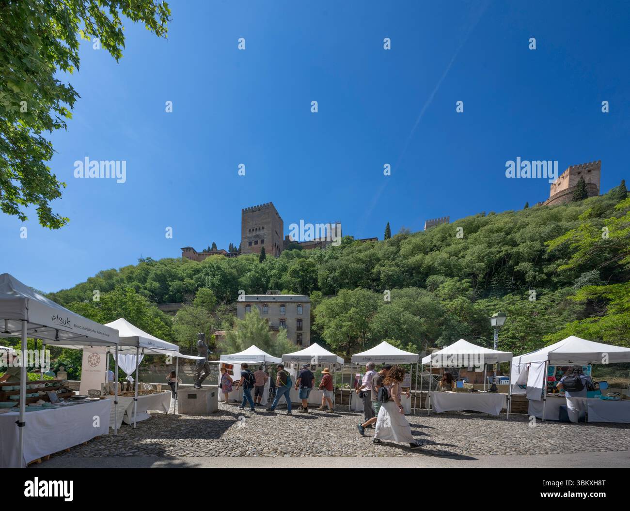 Carrera del Darro, Albaicin, Grenade Andalousie Espagne Banque D'Images